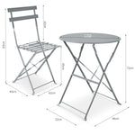3-piece Metal Garden Bistro Set