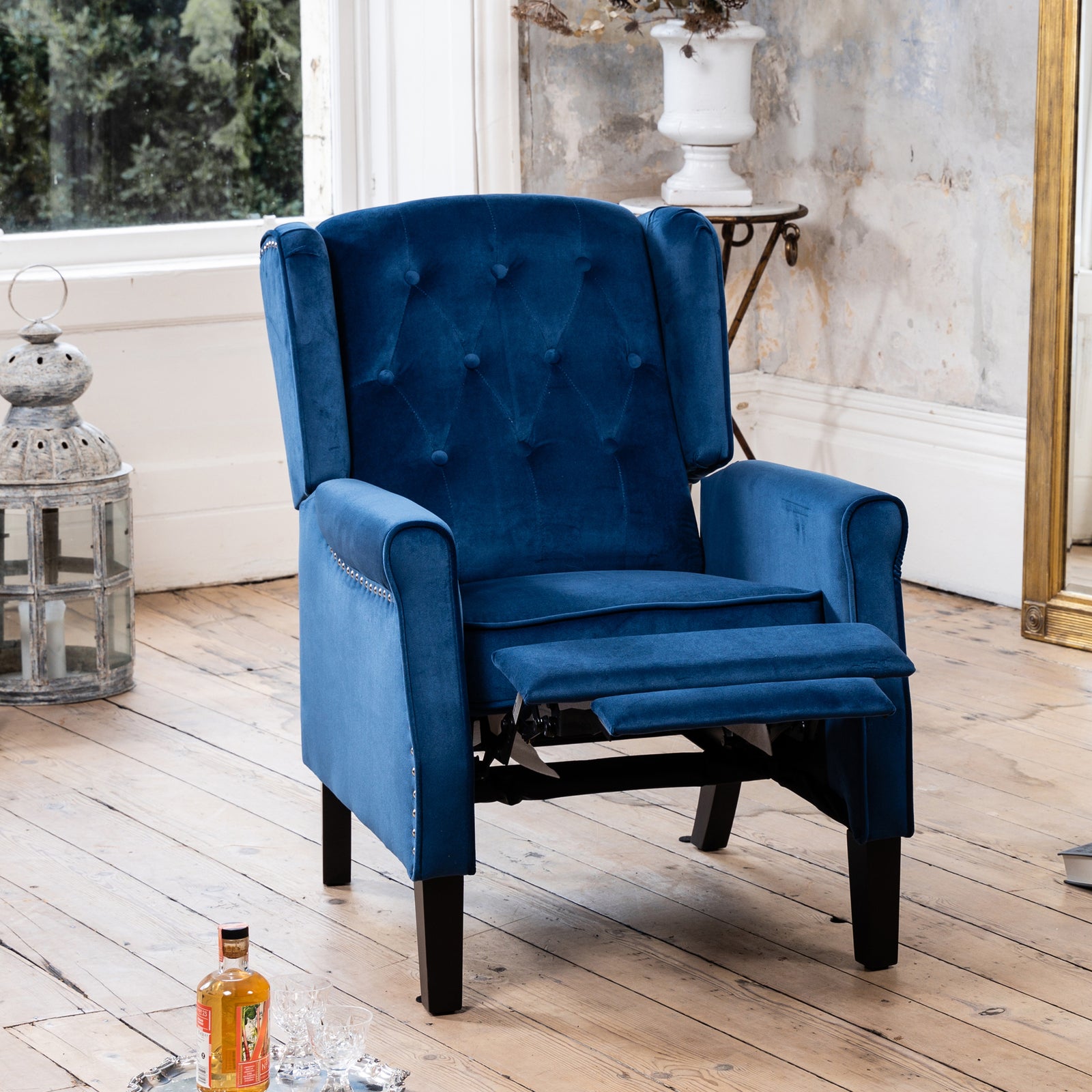 Annapoli Recliner Armchair | Dark Blue