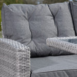 Piana Outdoor Rattan Corner Sofa With Table And Bench | Set of 10 | Grey