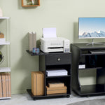 Desk Side Printer Stand With Wheels, Rolling Printer Cart