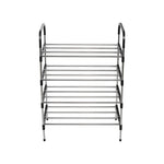 Multi Tiers Shoe Rack Organizer Stackable Space Saving Shoe Shelf | 4 | Black