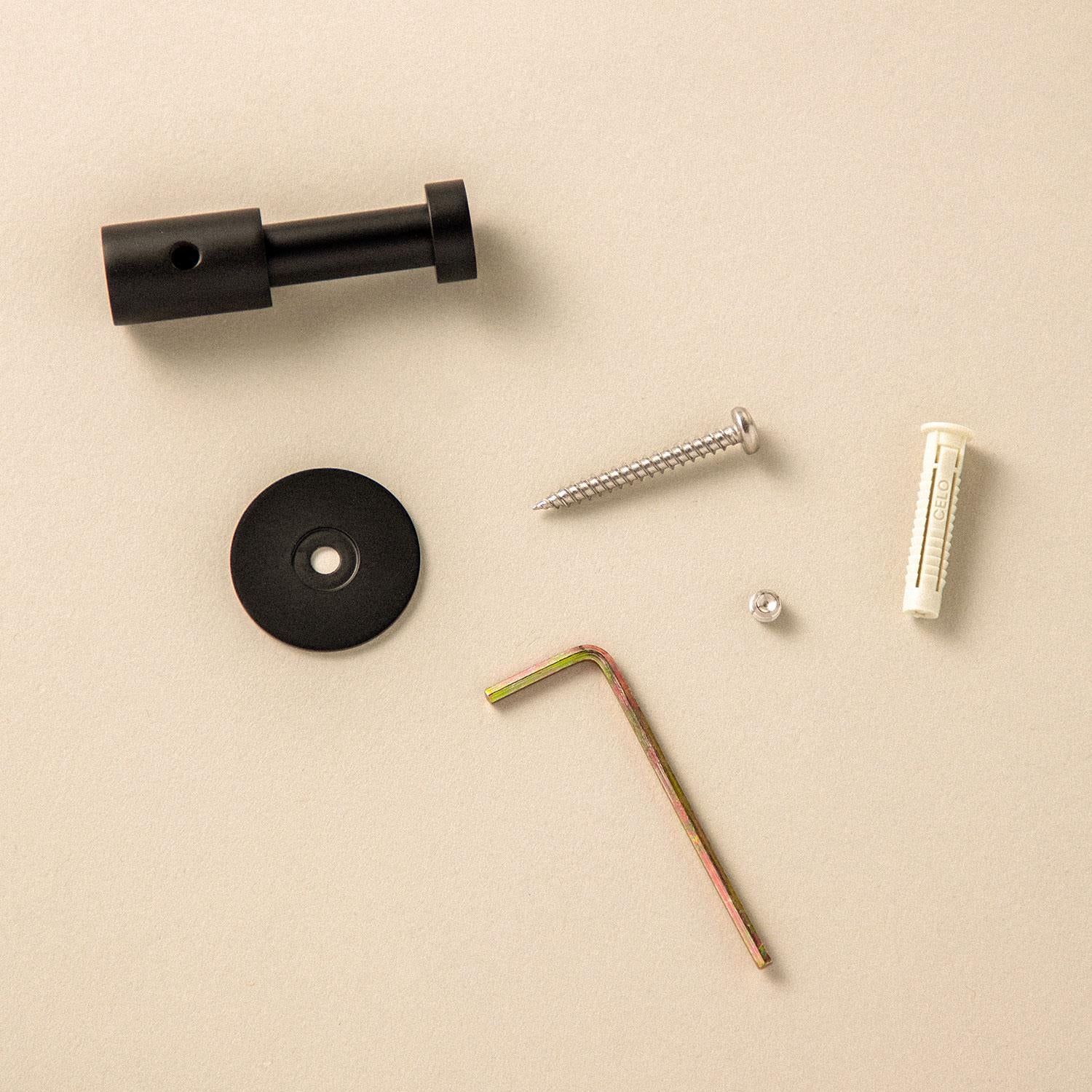 Towel Hook, Robe Hook, Coat Hook Wall-mounted Matt Black Logic Collection