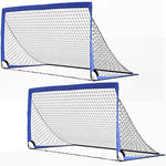 Folding Football Goal Net 6ft X 3ft All Weather Blue | Blue