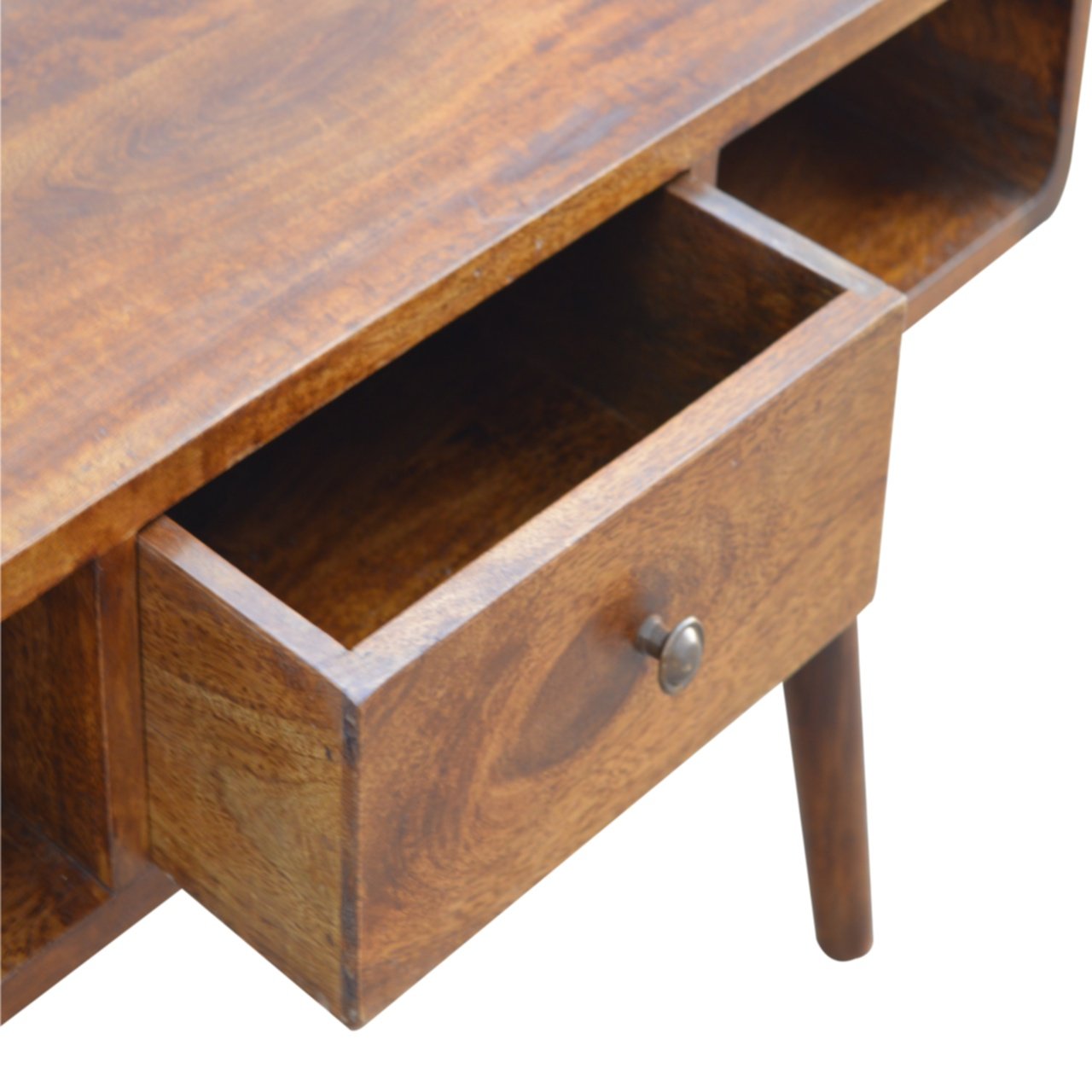 Solid Wood Curved Chestnut Coffee Table