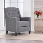 Living and Home Single Upholstered Sofa Pushback Recliner Chair Armchair