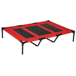 Pawhut Elevated Dog Bed Cooling Raised Pet Cot For Indoor Outdoor Use, Xx Large | Red
