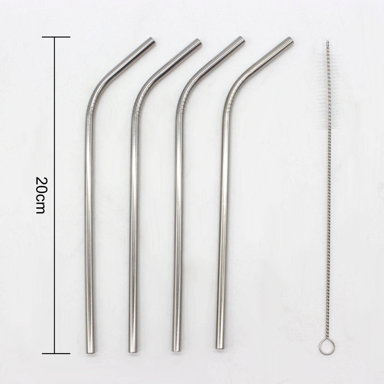 Reusable Straws Stainless Steel Gold 8 Pc Set Eco Friendly