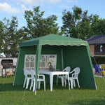 Uv50+ Pop Up Gazebo Canopy Tent With Carry Bag, 2.4 X 2.4m | Green