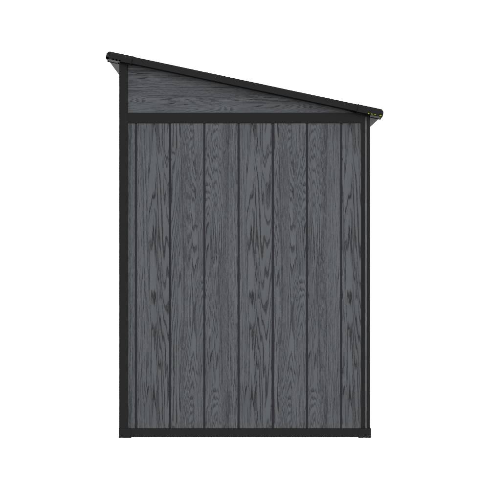 6x4ft Outdoor Plastic Storage Shed With Floor, Window, 2 Vents & Double Lockable Doors,wood Grain Design
