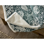 Hidden Forest Printed Throw With Faux Fur Back