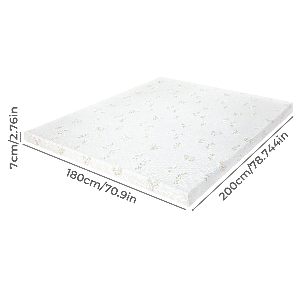 Lavio Mattress Topper Memory Foam Dual Layer Pressure Relief Washable