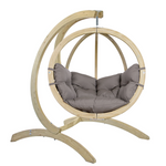 Globo Hammock Single Seater Egg Hanging Chair Set - Taupe