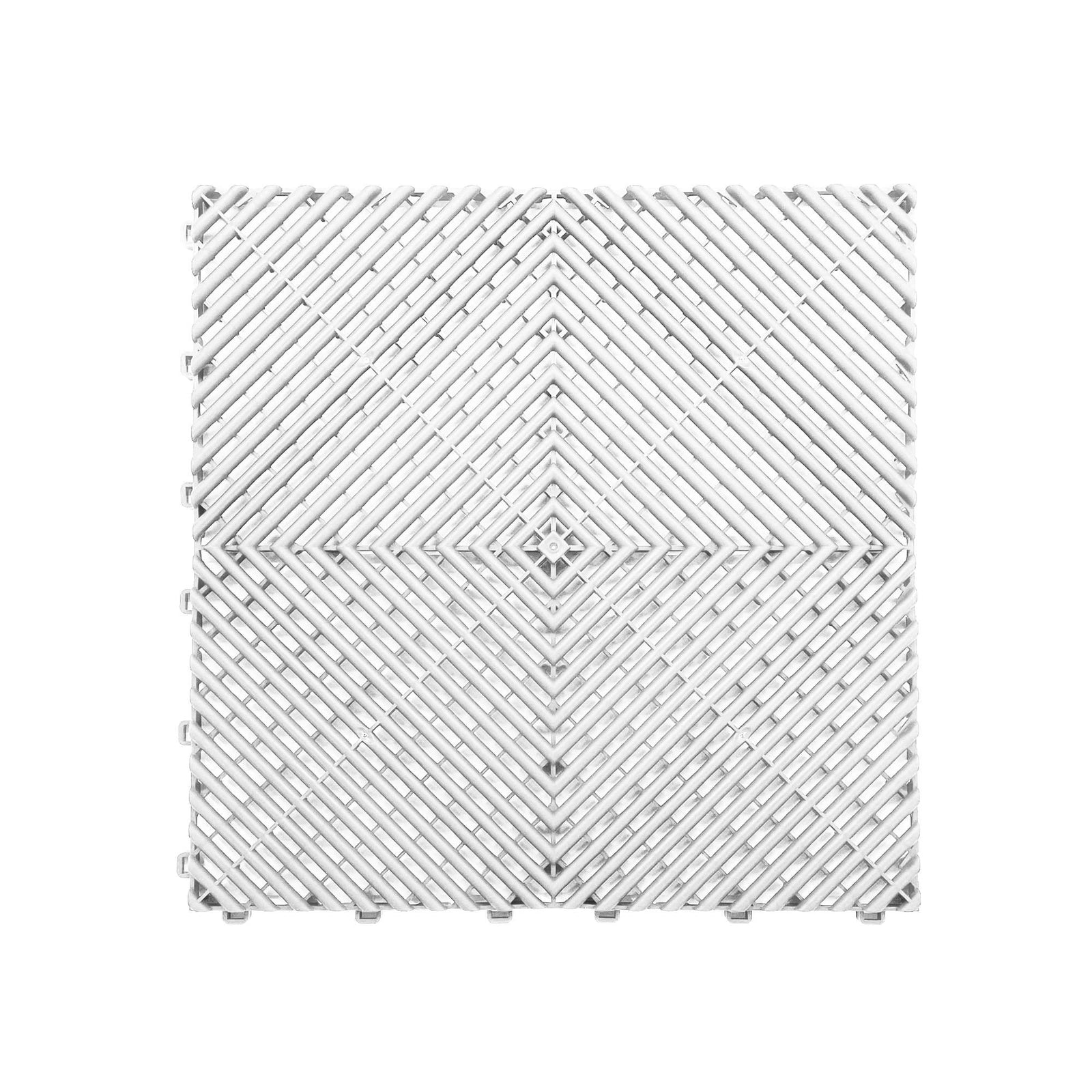 Heavy Duty Vented Garage Interlocking Floor Tiles | White