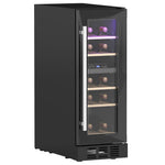 16 Bottle Dual Zone Built-in Wine Cooler Fridge Glass Door