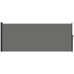 Retractable Side Awning, Garden Divider | Large | Dark Gray