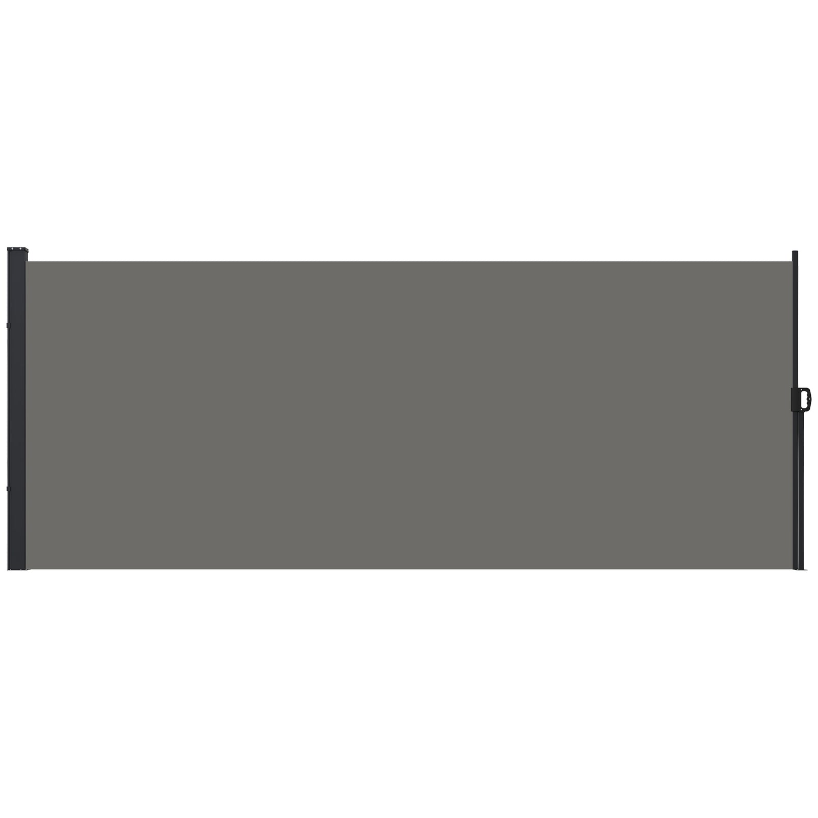 Retractable Side Awning, Garden Divider | Large | Dark Gray