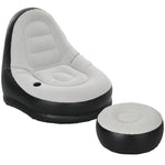Inflatable Sofa Chair And Foot Stool For Gaming | Gray