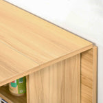 HOMCOM Foldable Dining Table With Storage Shelves For Kitchen, Dining Room