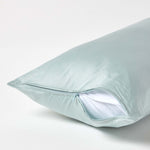 Organic Cotton European Size Pillowcase 400 Tc | 40 x 80cm | Duck Egg Blue