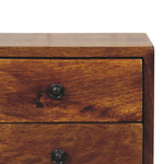 Solid Wood Solis 2-drawer Chestnut Wall Mounted Nightstand