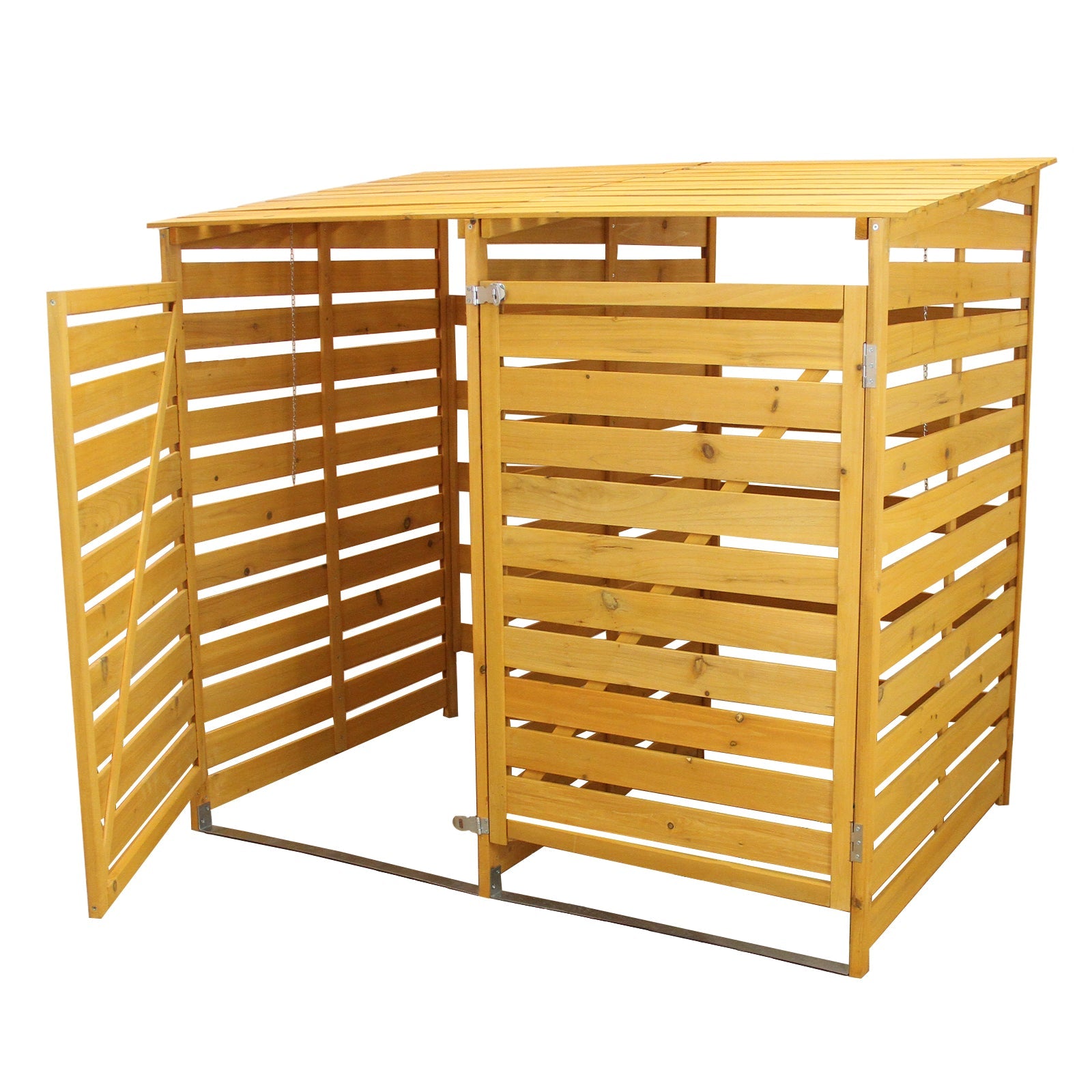 Wheelie Bin Storage | Double | Brown