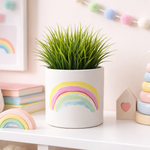 12cm Ceramic Rainbow Multicolour Ceramic Planter