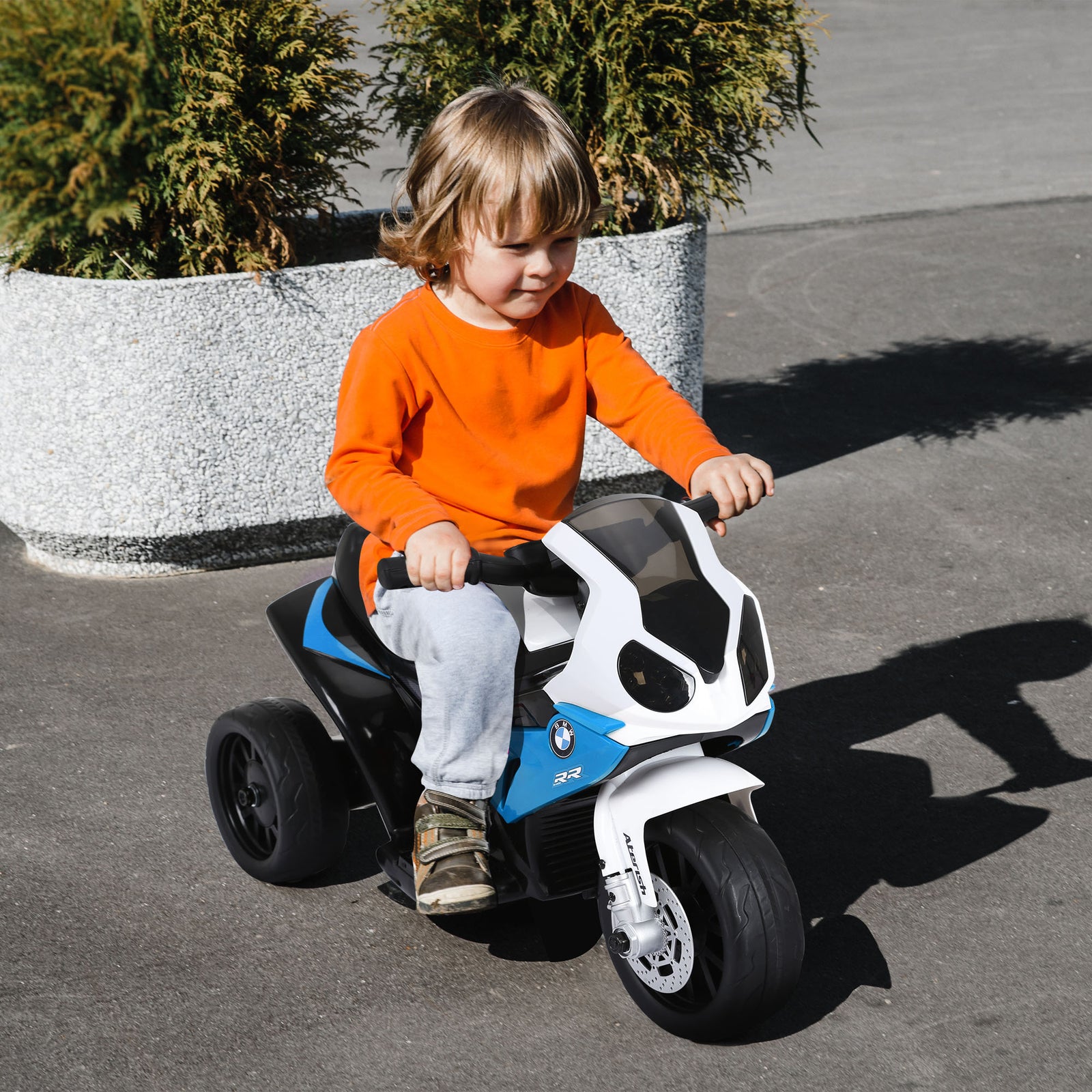Electric Kids Ride On Motorcycle Bmw Liscensed W/ Headlights Music | Blue