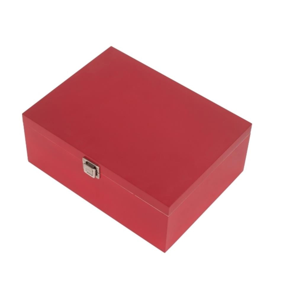 Red Wooden Storage Box | Large | Red