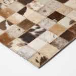 Block Check Brown Leather Placemats Set Of 4