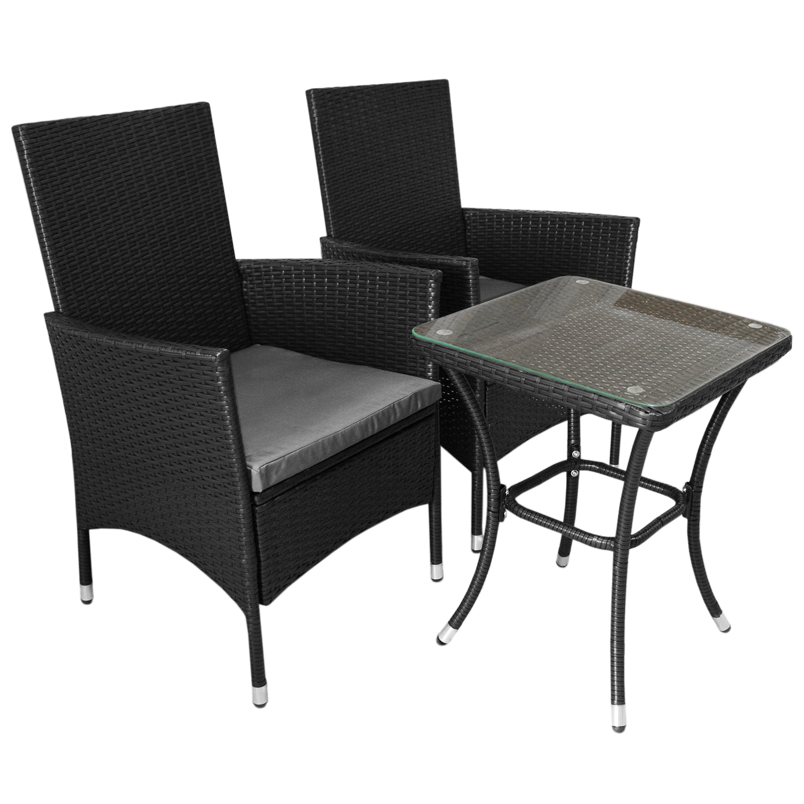 Rattan Bistro Set | Black