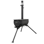 Orion Portable Tri-pod Tent Stove In Black | Black