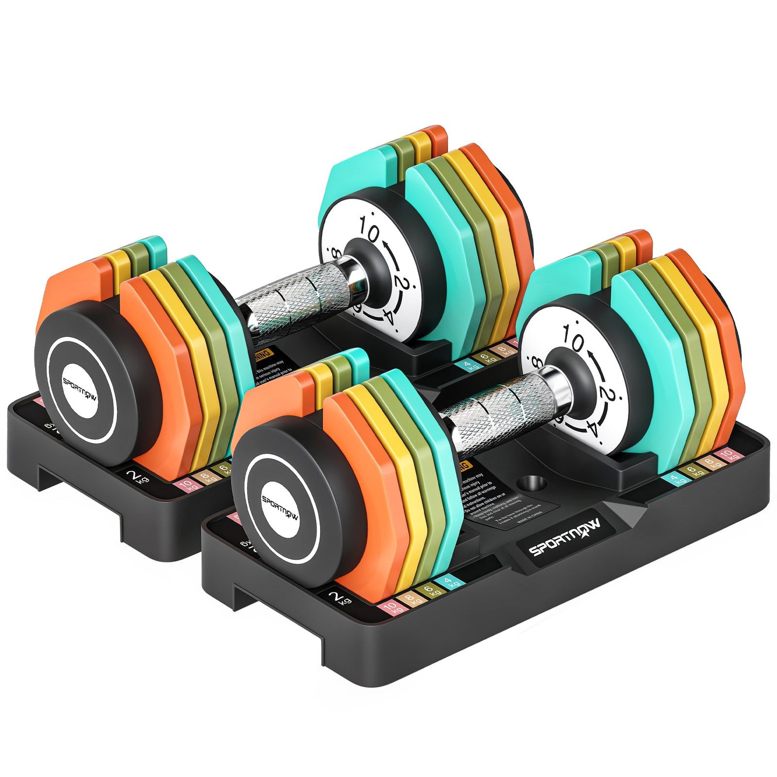 20kg Adjustable Dumbbells Set Safety Locking