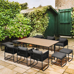 11-pc Rattan Dining Set Space-saving Design