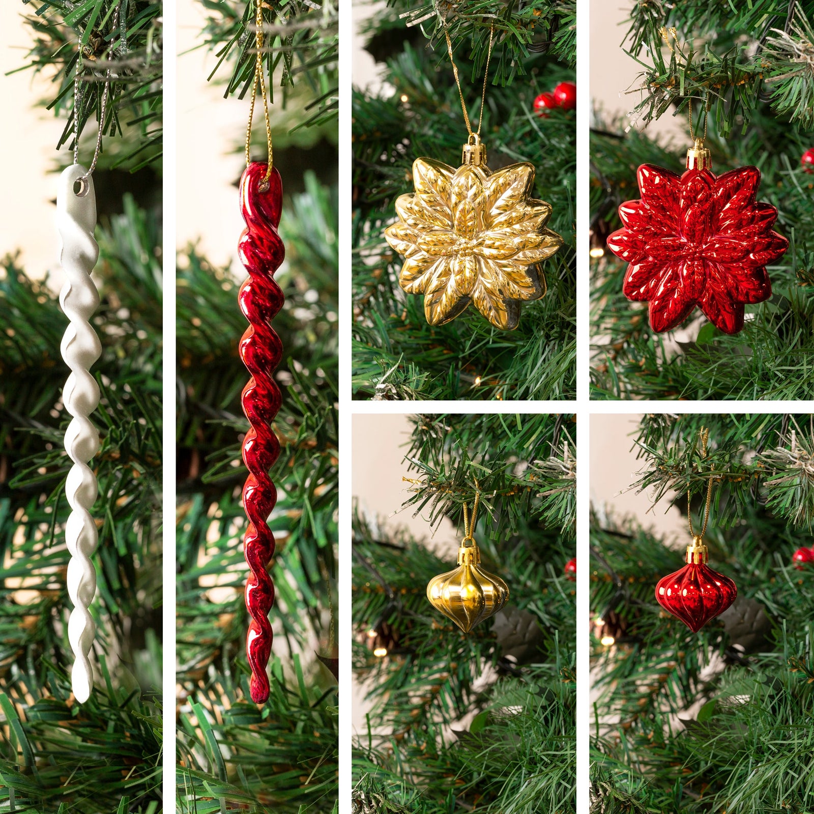 100 Christmas Baubles - Gold & Silver
