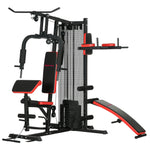 Multi Gym Workout Station With Sit Up Bench | Black