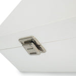 24cm Square White Soft Wood Box