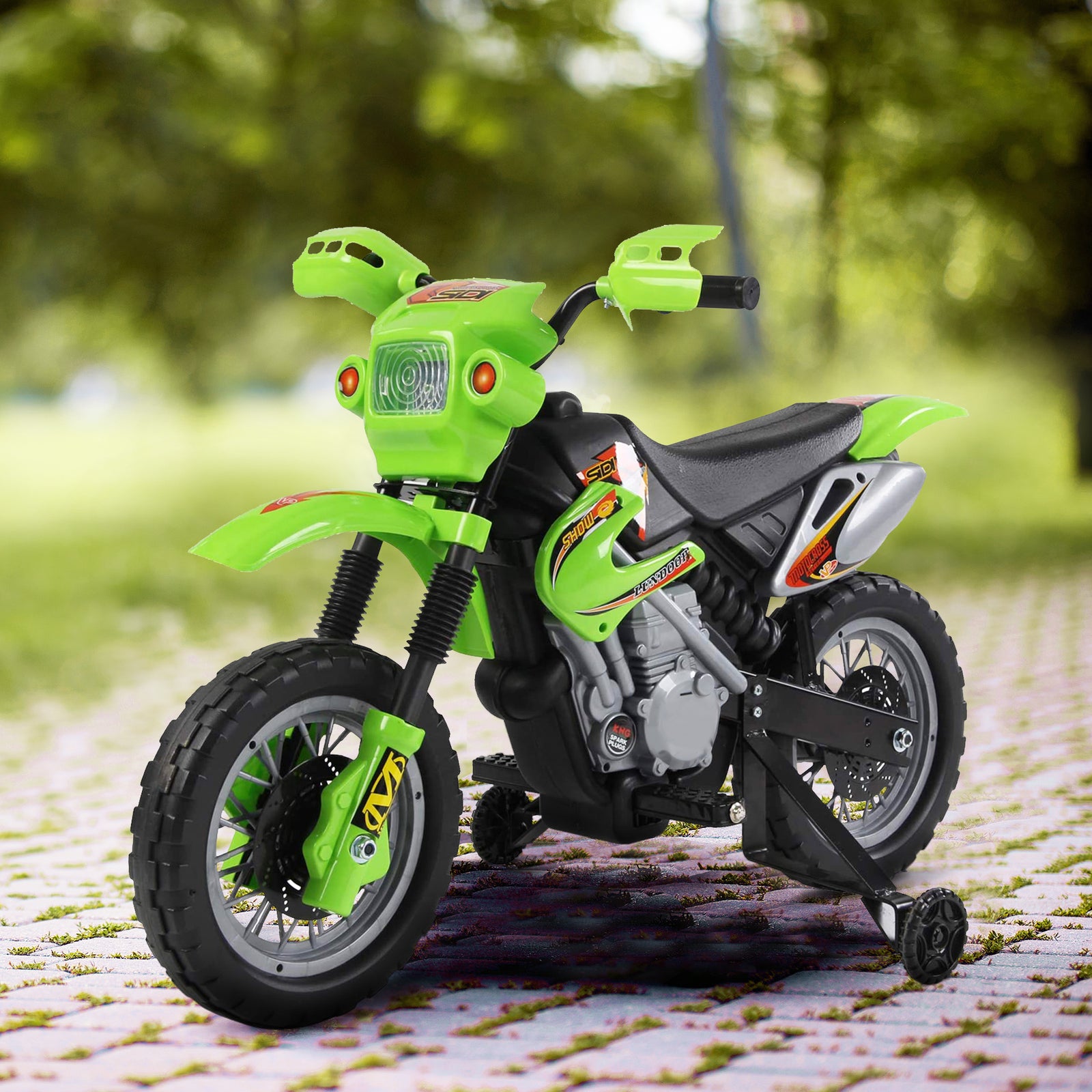 6v Kids Electric Motorbike Motorcycle Ride On For 3-6 Years | Green