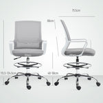Draughtsman Chair, Ergonomic | Grey