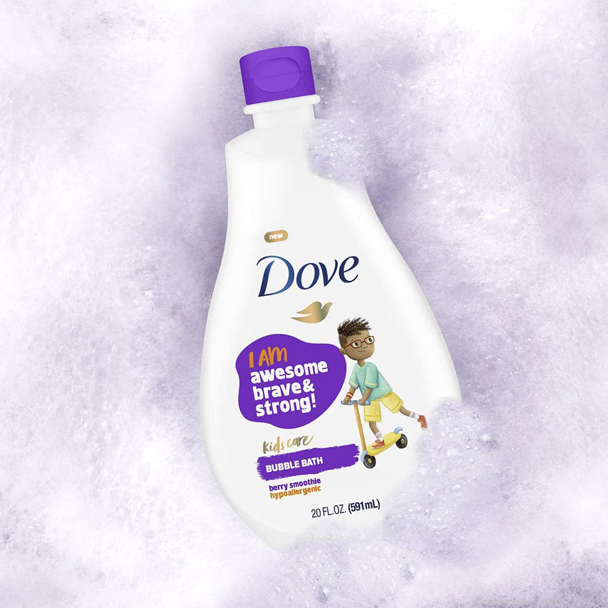 Kids Hypoallergenic Bubble Bath, Berry Scent, Gentle Skincare 591ml | Set of 4