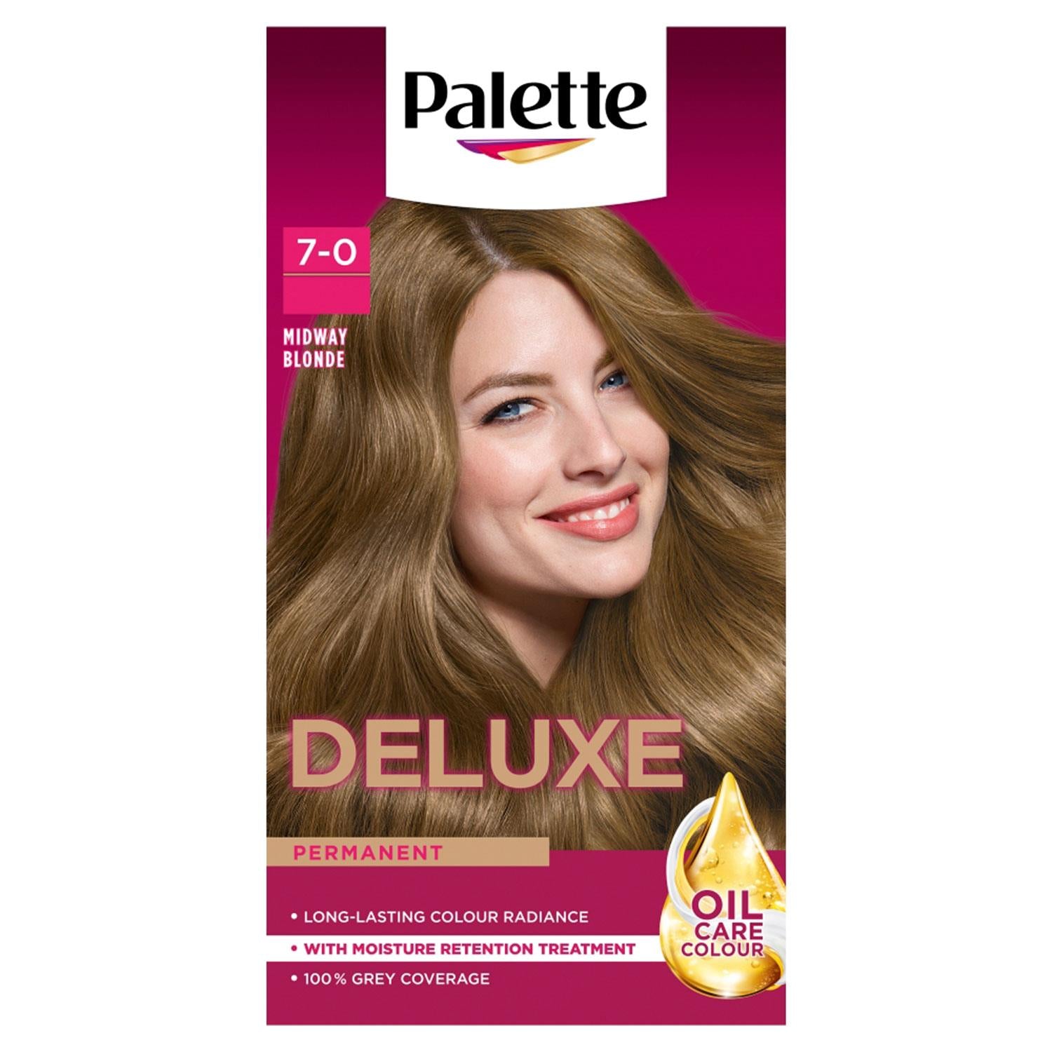 Deluxe Creme Colouration 7-0 Midway Blonde Hair Dye, 2 Pack