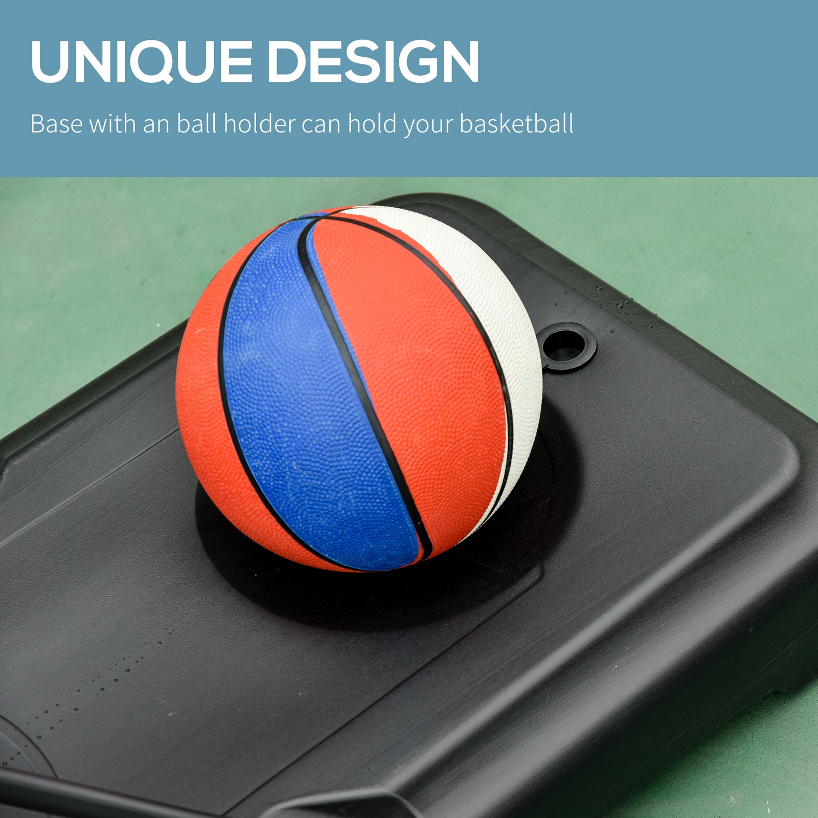 Adjustable Portable Basketball Stand 160-210cm | Black