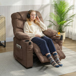 Electric Massage Recliner Armchair With Heat, Reclining Chair | Brown
