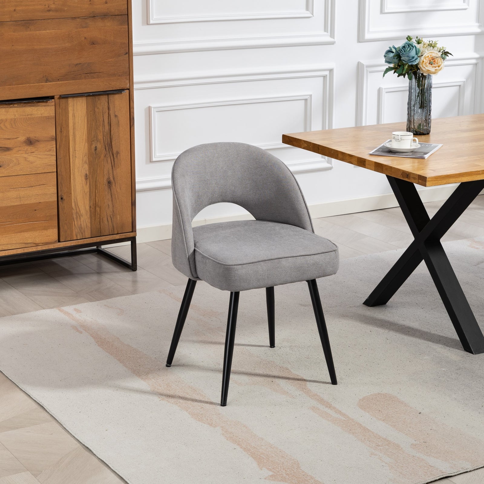 Ashley Fabric Dining Chairs - Set Of 2 | Grey