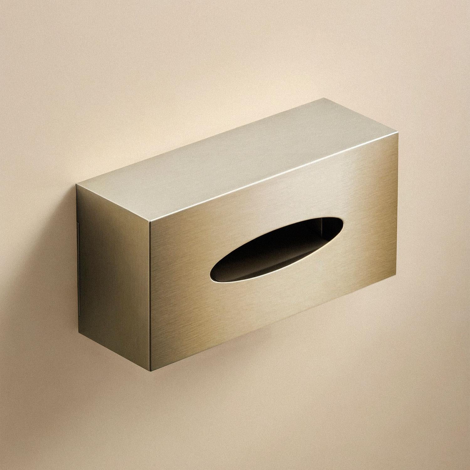 Tissue Box Cover, Matt Chrome, Free-standing, Collection Architect S+