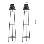 2 Pack Solar Lights Outdoor With Plant Stands Solar Floor Lamp & Street Lights With Metal Tripod Patio Decor