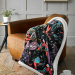 Snuggle Warm Fleece 140x180cm Throw Exotic Birds