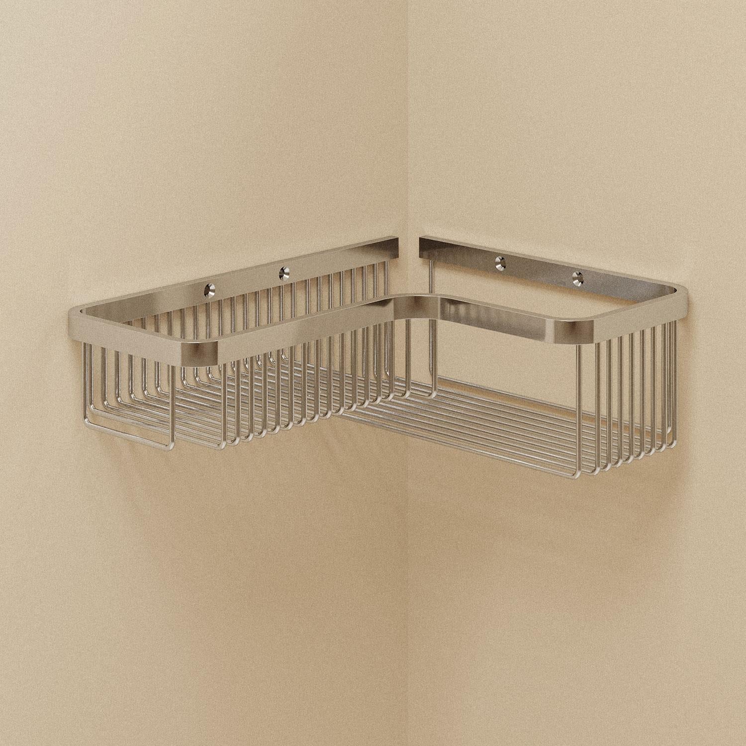 Corner Shower Caddy, 26cm, Chrome, Wall Mounted, Architect Collection