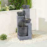 Garden Electric Water Fountain Decor With Lights