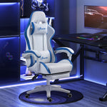 Reclining Pu Gaming Chair W/ Headrest | Blue