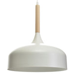 Taylor Hand Made Pendant Lamp With Natural Wood Detail Scandi Style | Black